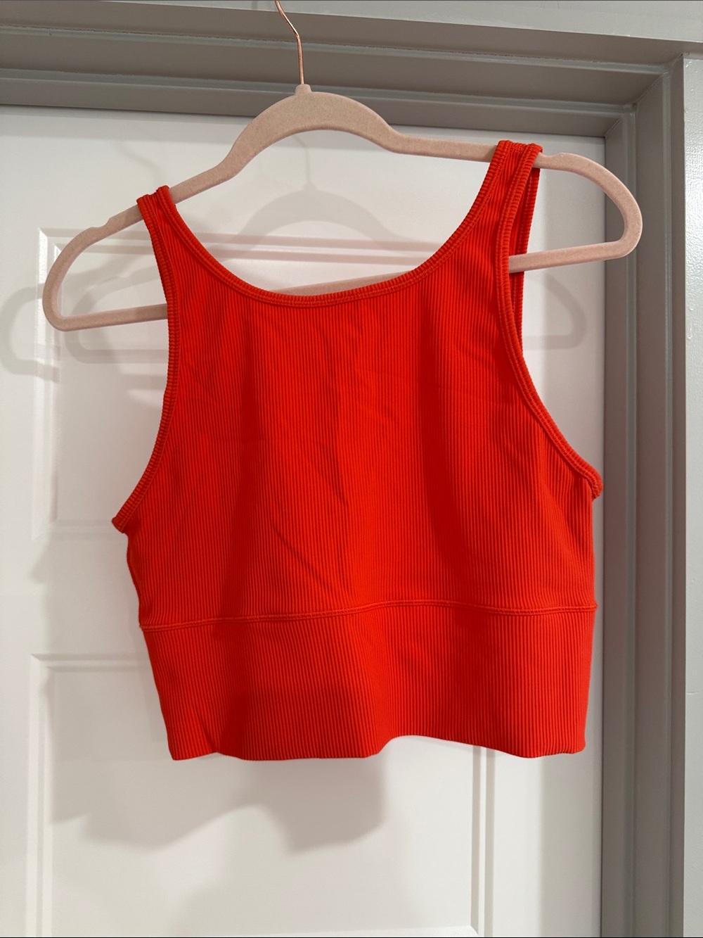 Lululemon reversible tank top it’s an orange red color size 10 no tag